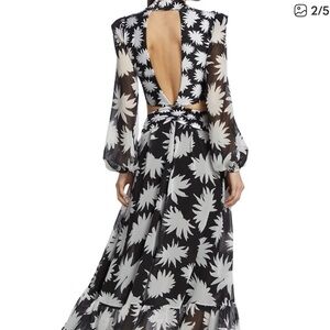 PatBO Black and White Floral Maxi Dress